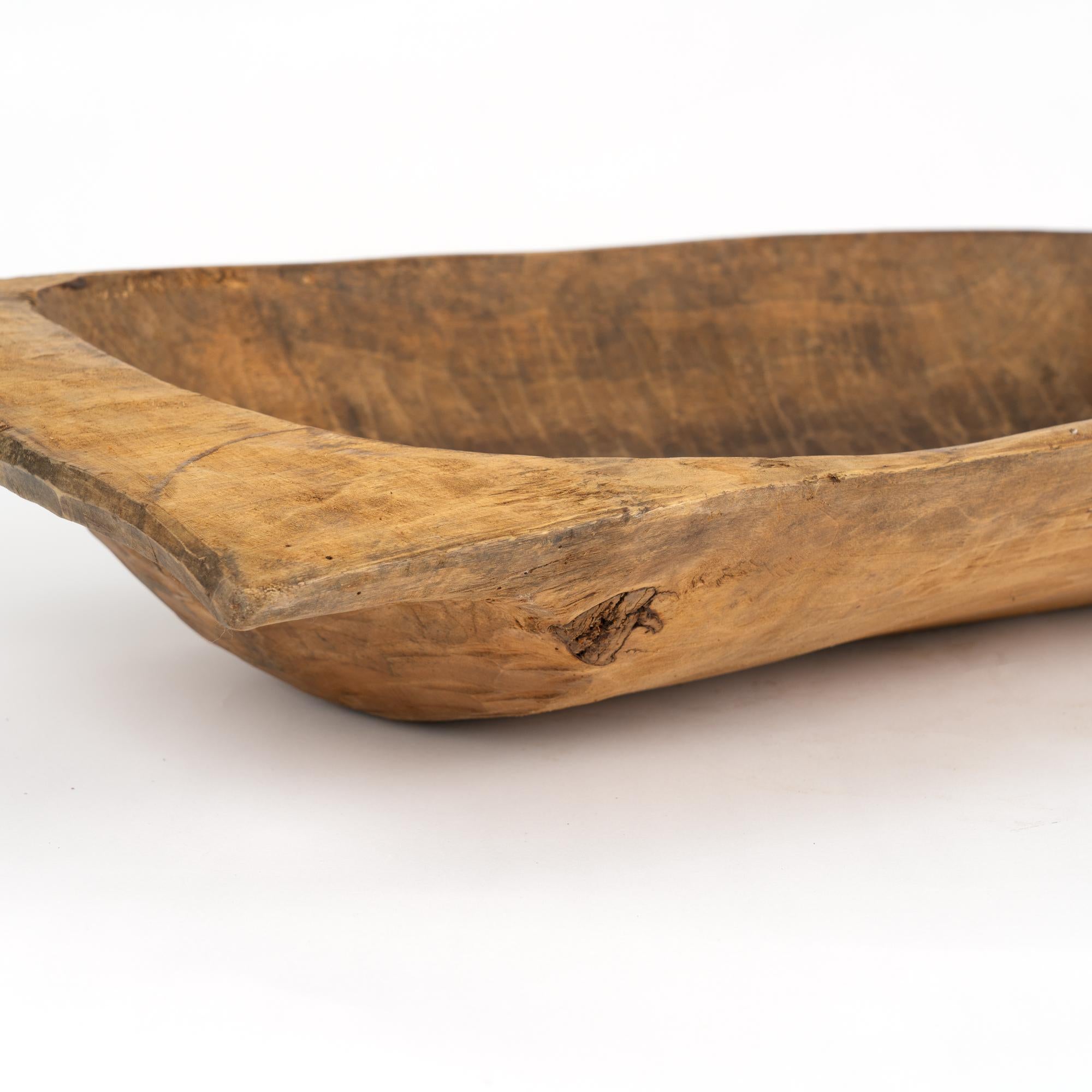 Hand Hewn Wooden Dough Bowl, Hungary circa 1890 For Sale 3