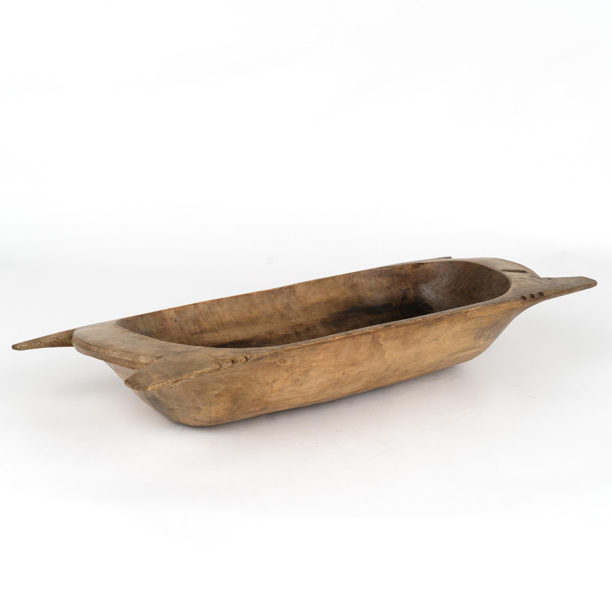 Hand Hewn Wooden Dough Bowl, Hungary circa 1890 For Sale 4