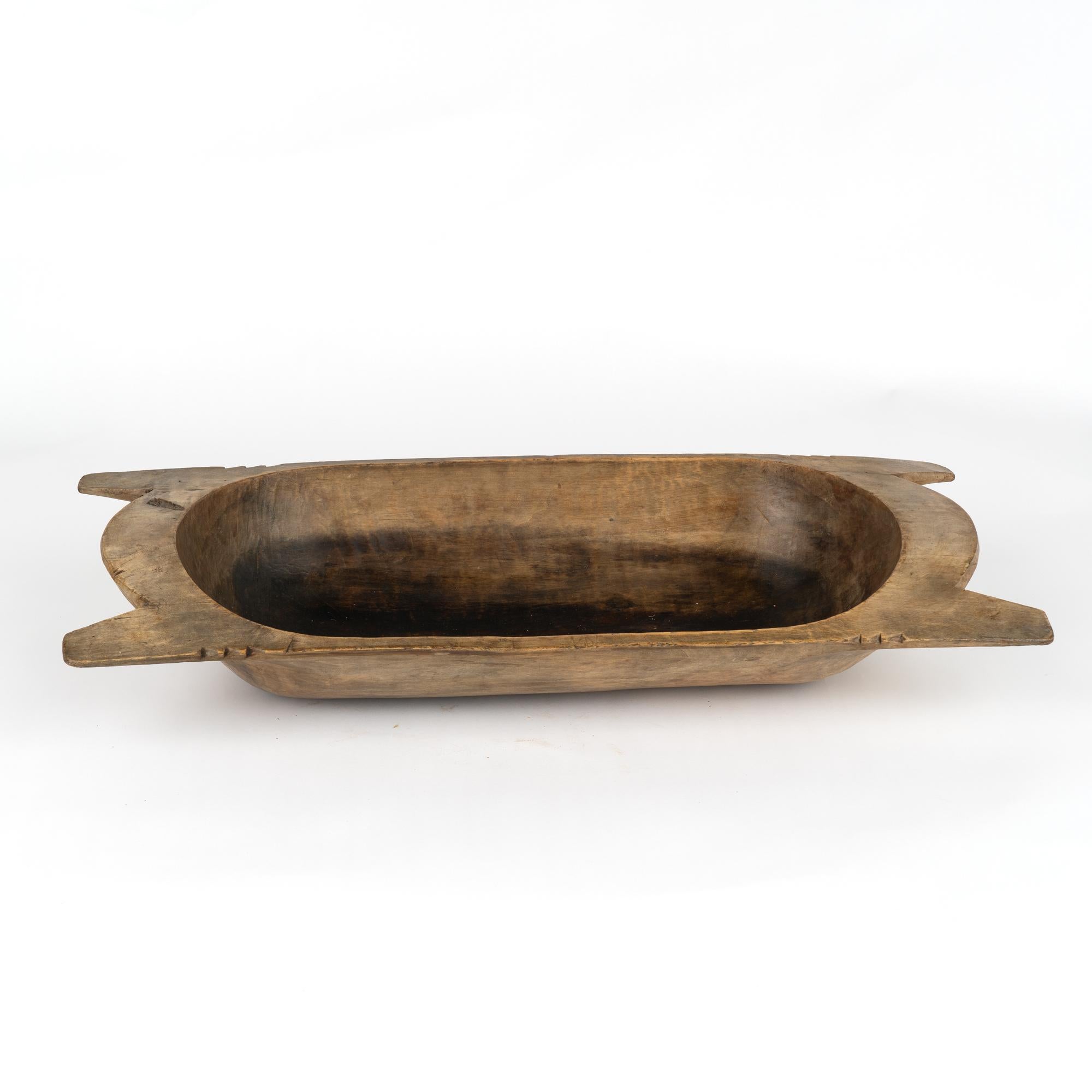 Rustic Hand Hewn Wooden Dough Bowl, Hungary circa 1890 For Sale