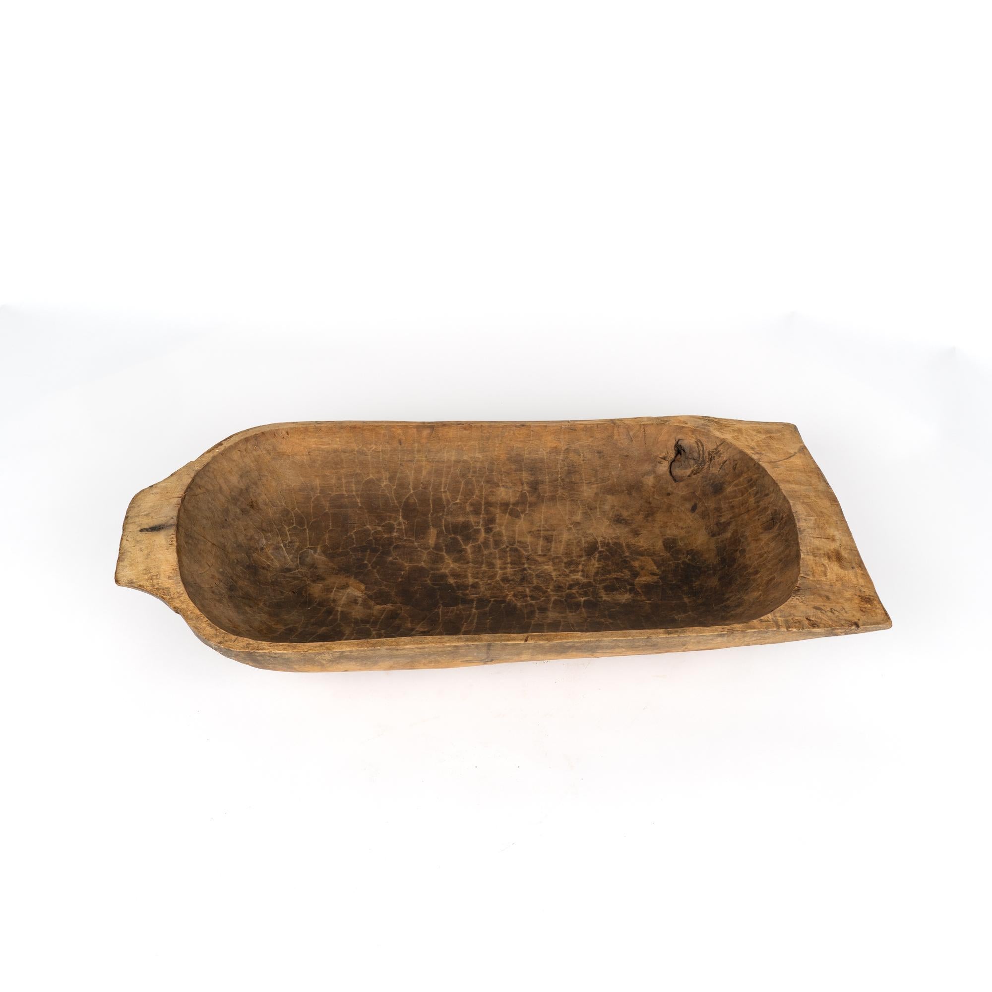 Country Hand Hewn Wooden Dough Bowl, Hungary circa 1890