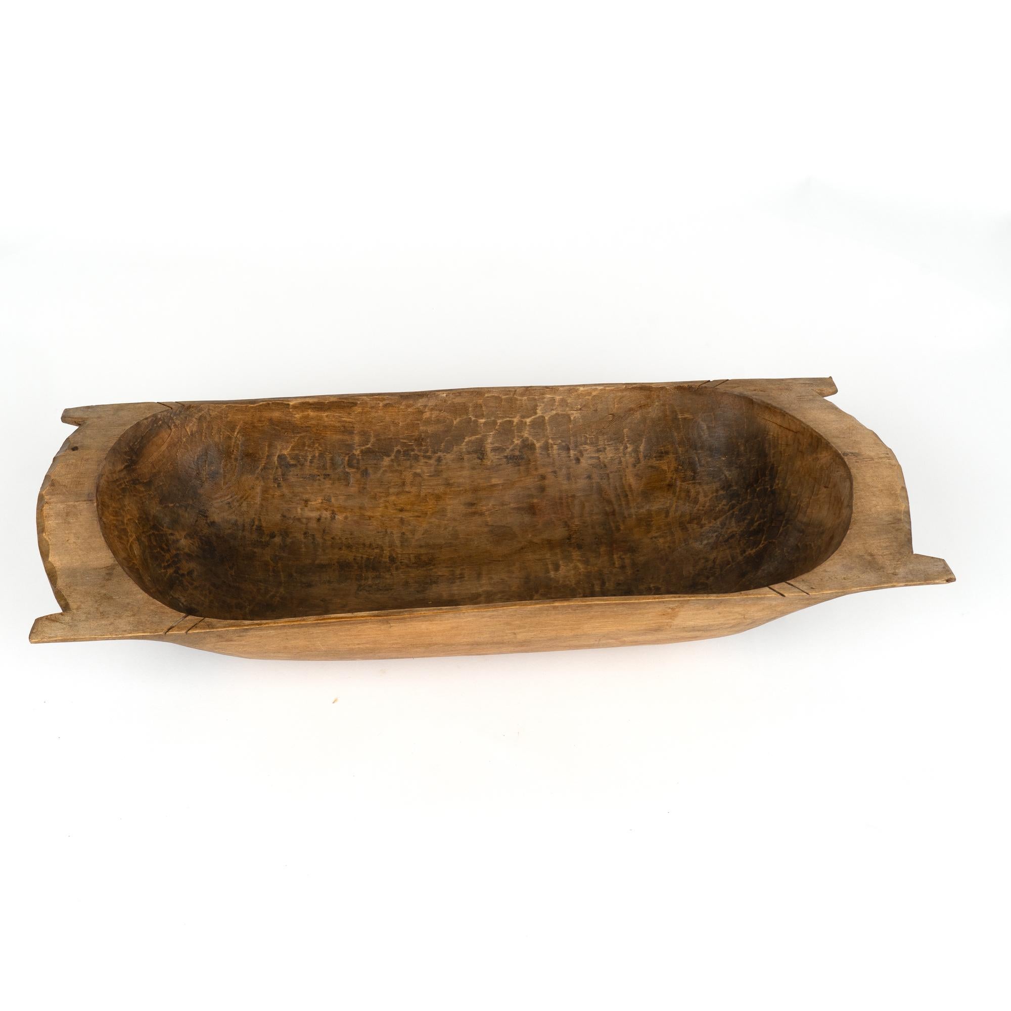 Country Hand Hewn Wooden Dough Bowl, Hungary circa 1890 For Sale