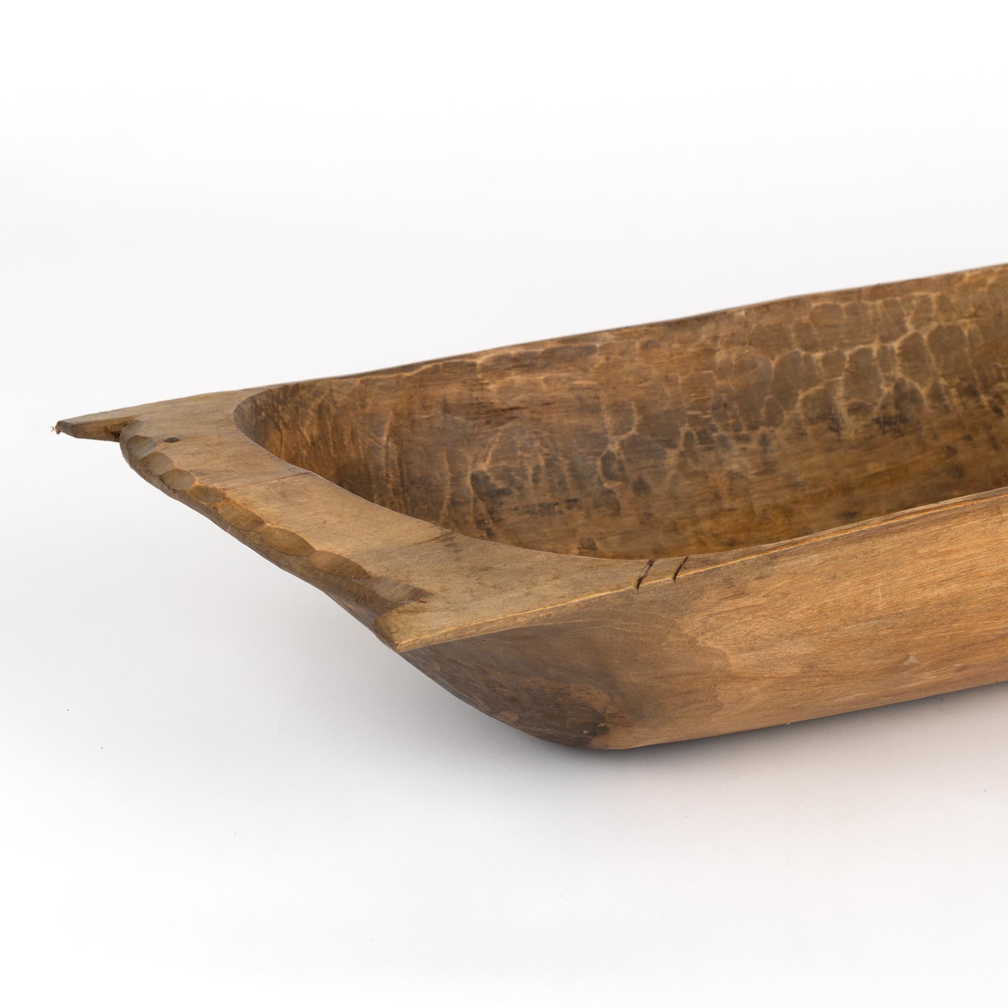 Hand Hewn Wooden Dough Bowl, Hungary circa 1890 In Good Condition For Sale In Round Top, TX