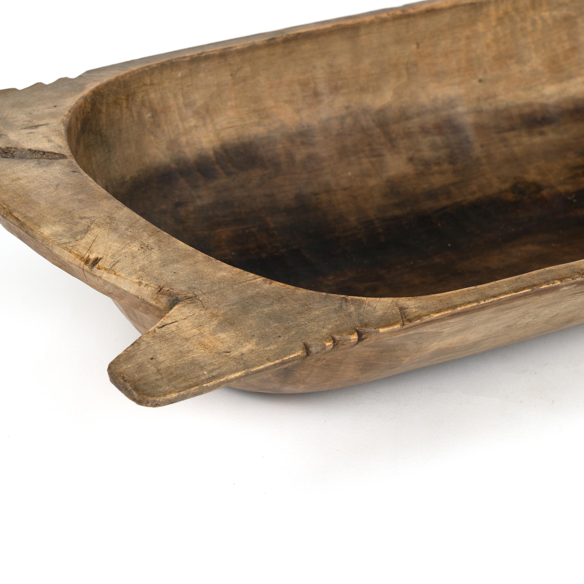 19th Century Hand Hewn Wooden Dough Bowl, Hungary circa 1890 For Sale