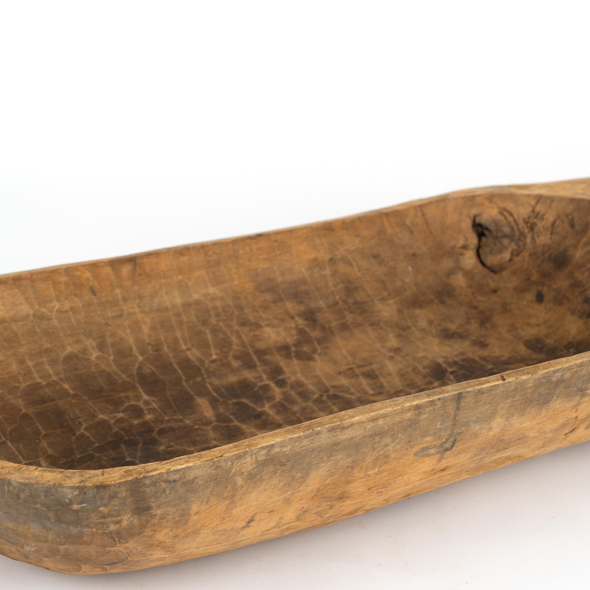19th Century Hand Hewn Wooden Dough Bowl, Hungary circa 1890 For Sale