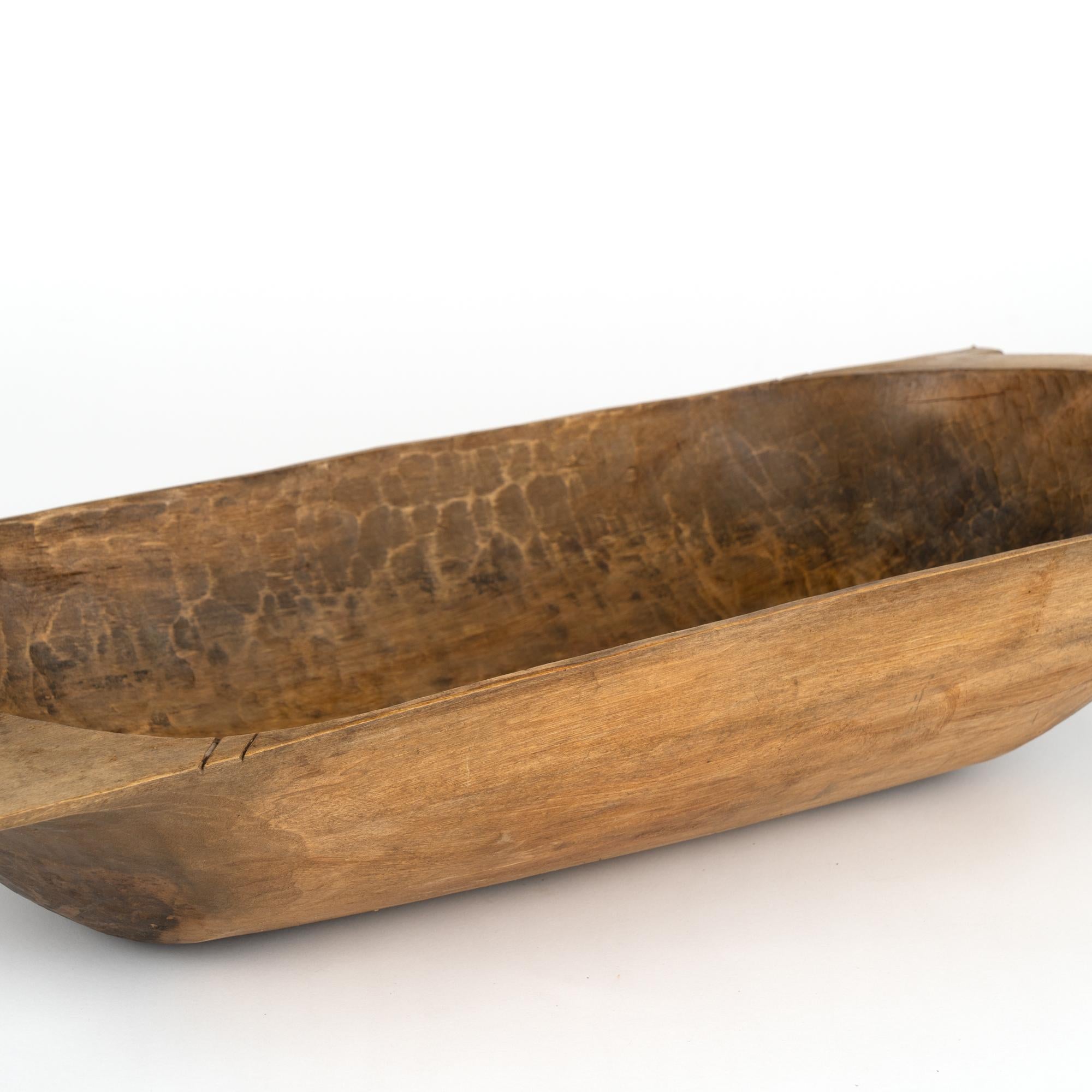 19th Century Hand Hewn Wooden Dough Bowl, Hungary circa 1890