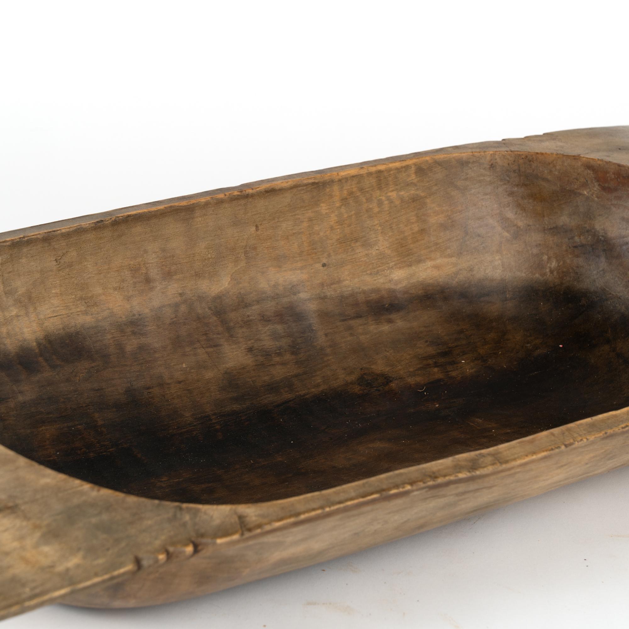 Hand Hewn Wooden Dough Bowl, Hungary circa 1890 For Sale 2