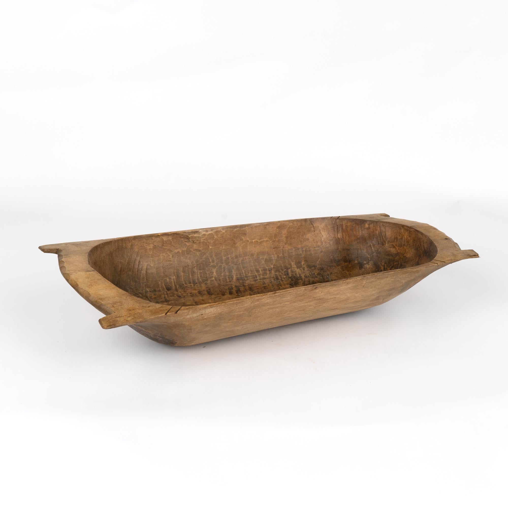Hand Hewn Wooden Dough Bowl, Hungary circa 1890 For Sale 2