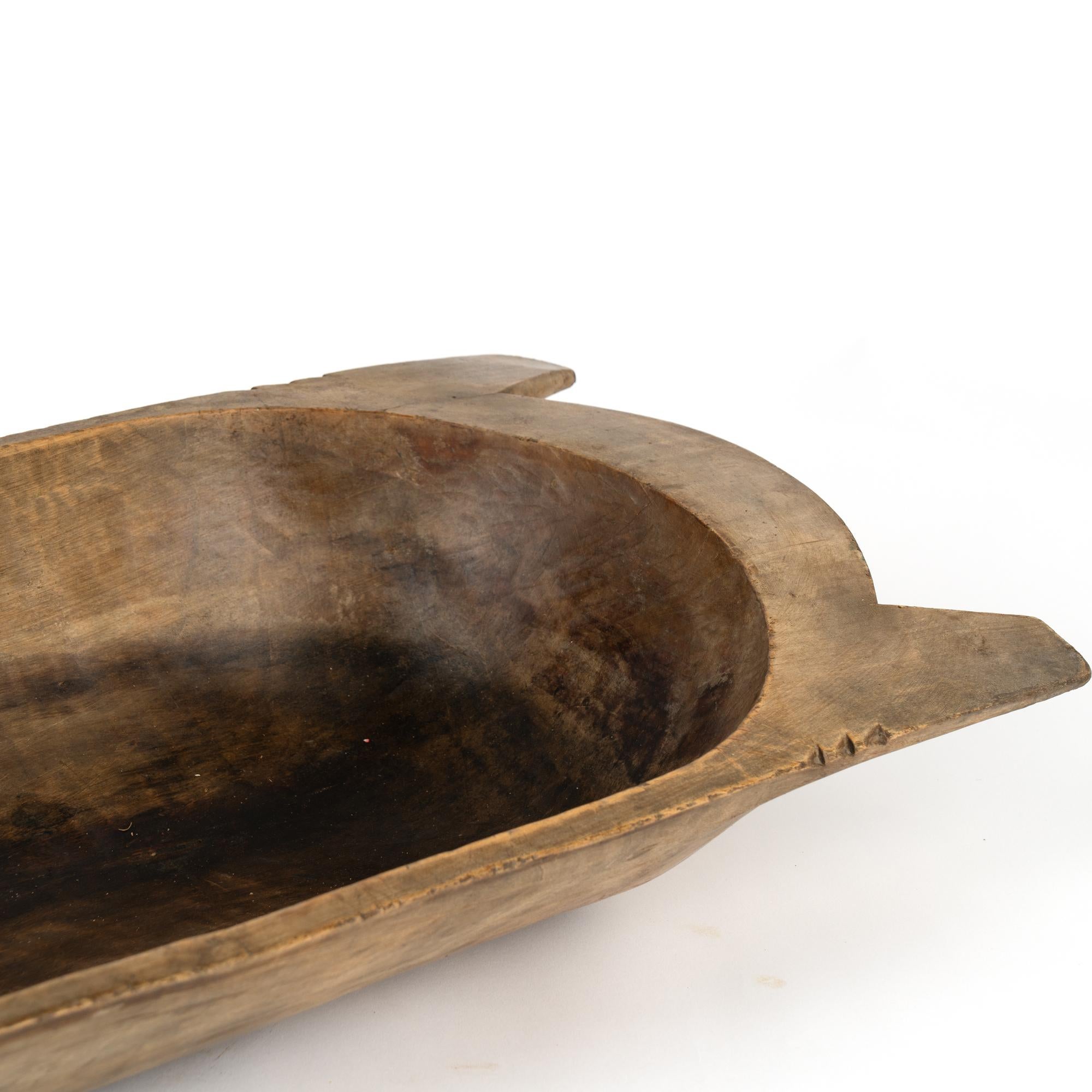 Hand Hewn Wooden Dough Bowl, Hungary circa 1890 For Sale 3