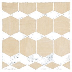 Hand-Hooked Cotton Trellis Rug in Beige "Tidegate" by Doris Leslie Blau