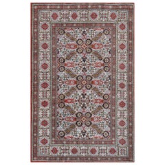 Hand-Knotted 100% Silk Persian Qum Rug