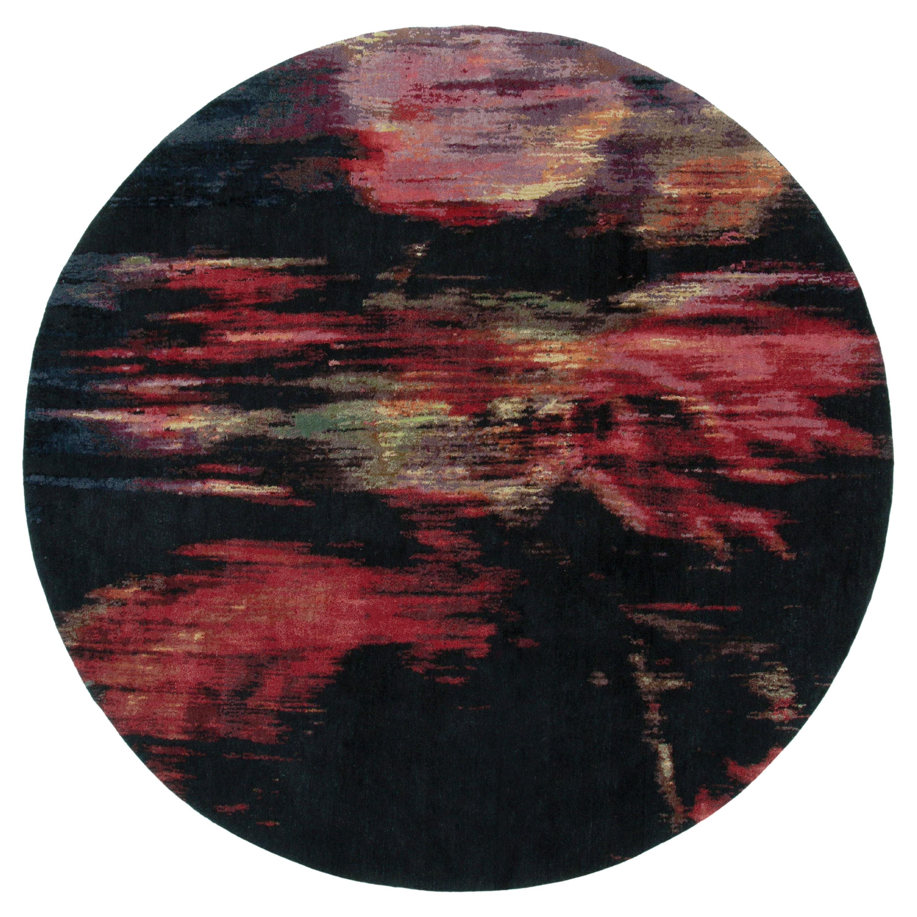 Rug & Kilim's Abstract Circle Rug "Roses" by Michal Cole For Sale
