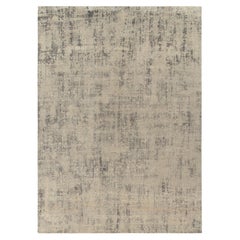 Rug & Kilim’s Abstract Rug In Greige And Taupe Striae