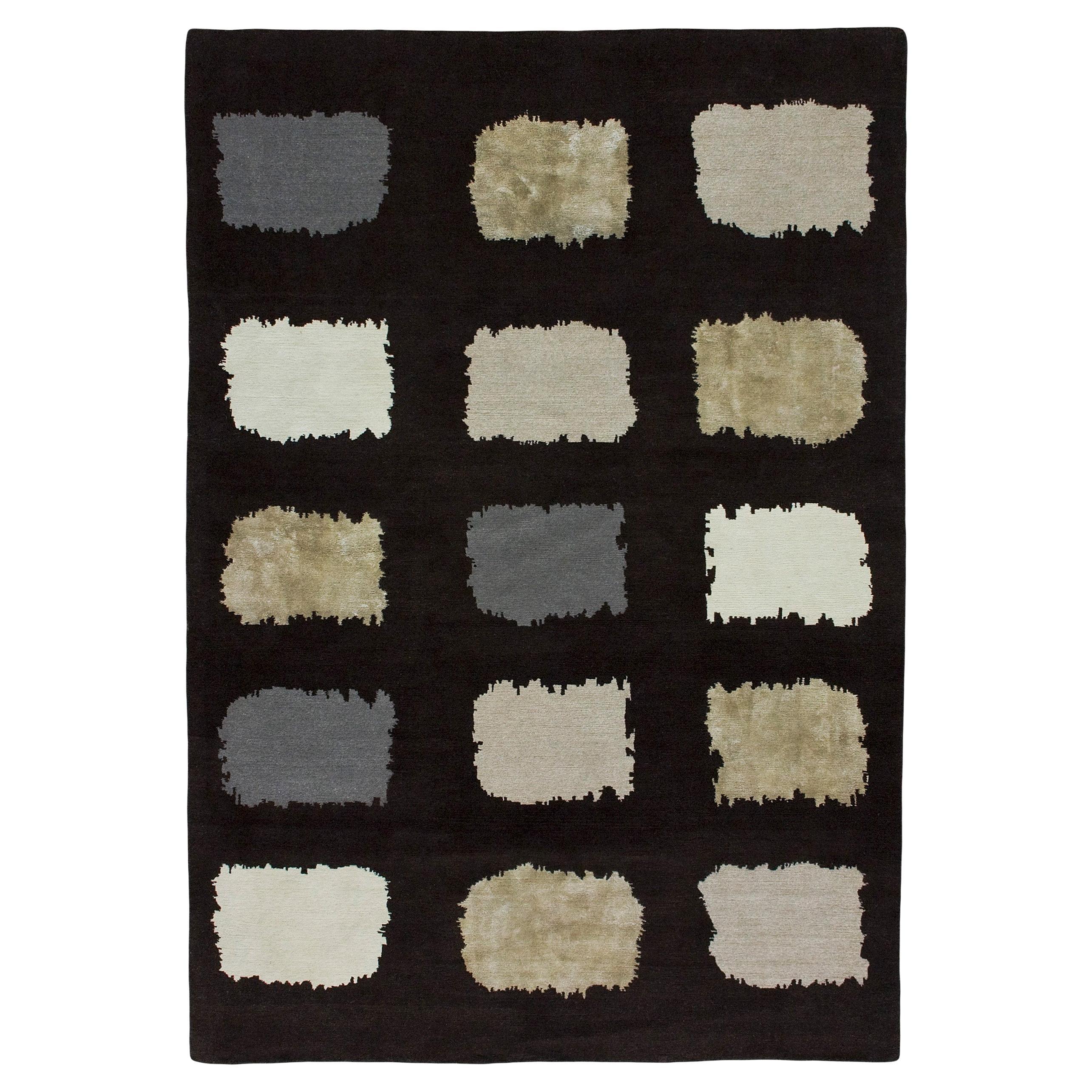 Luxury Modern Hand-Knotted Adaptations Pakkuman Natural 12x16 Rug For Sale