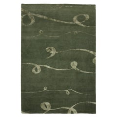 Luxury Modern Hand-Knotted Adaptations Ribbon Seafoam 12x16 Rug