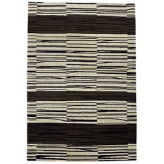 Luxury Modern Hand-Knotted Adaptations Static Coffee 12x16 Rug