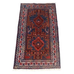 Retro Hand Knotted Afghan Baluchi Rug