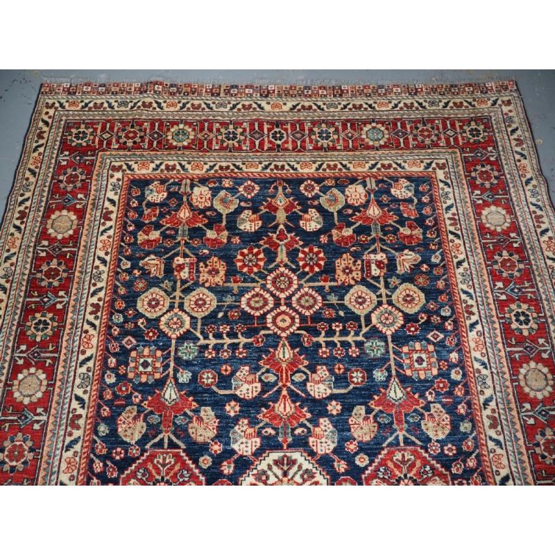 Kazakh Tapis Kazak afghan noué à la main, petite taille, vieux d'environ 15 ans en vente