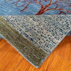Hand-Knotted Afghan Luri Gabbeh Wool Rug with Tree Design, 3' x 5'