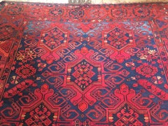 Large Traditional Hand Knotted Tribal Wool Rug, circa 1920