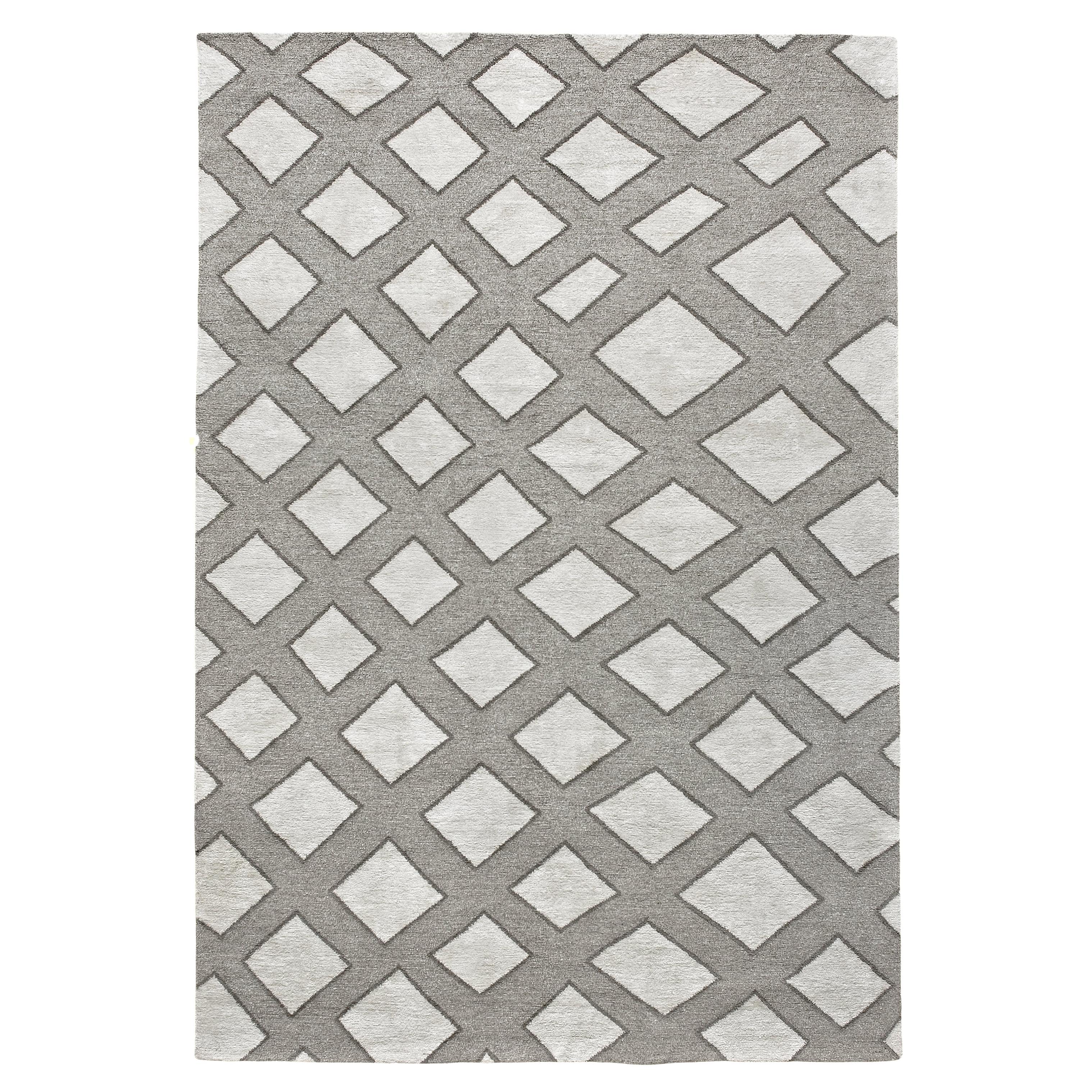 Luxury Modern Hand-Knotted African Abua 12X16 Rug For Sale