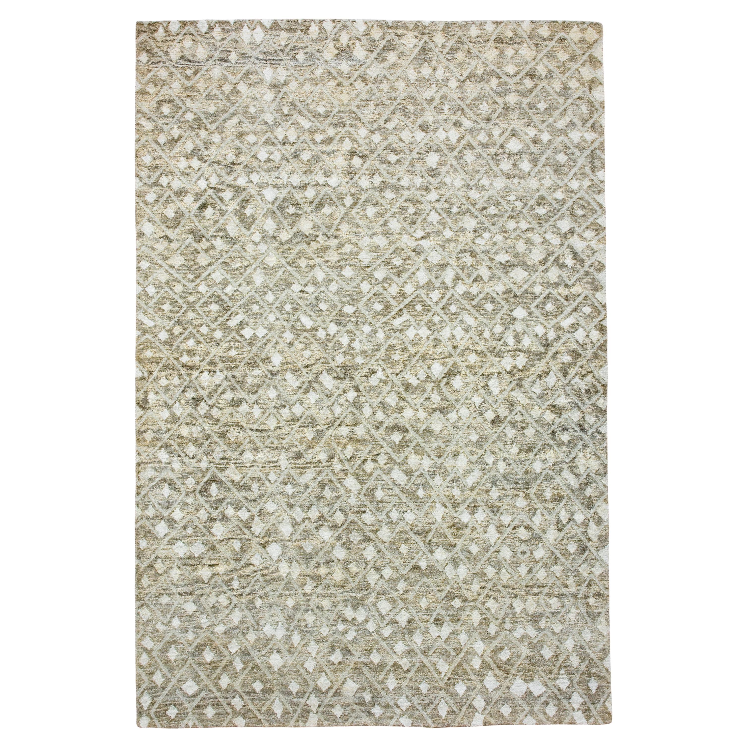 Luxury Modern Hand-Knotted African Jukun 12x16 Rug For Sale