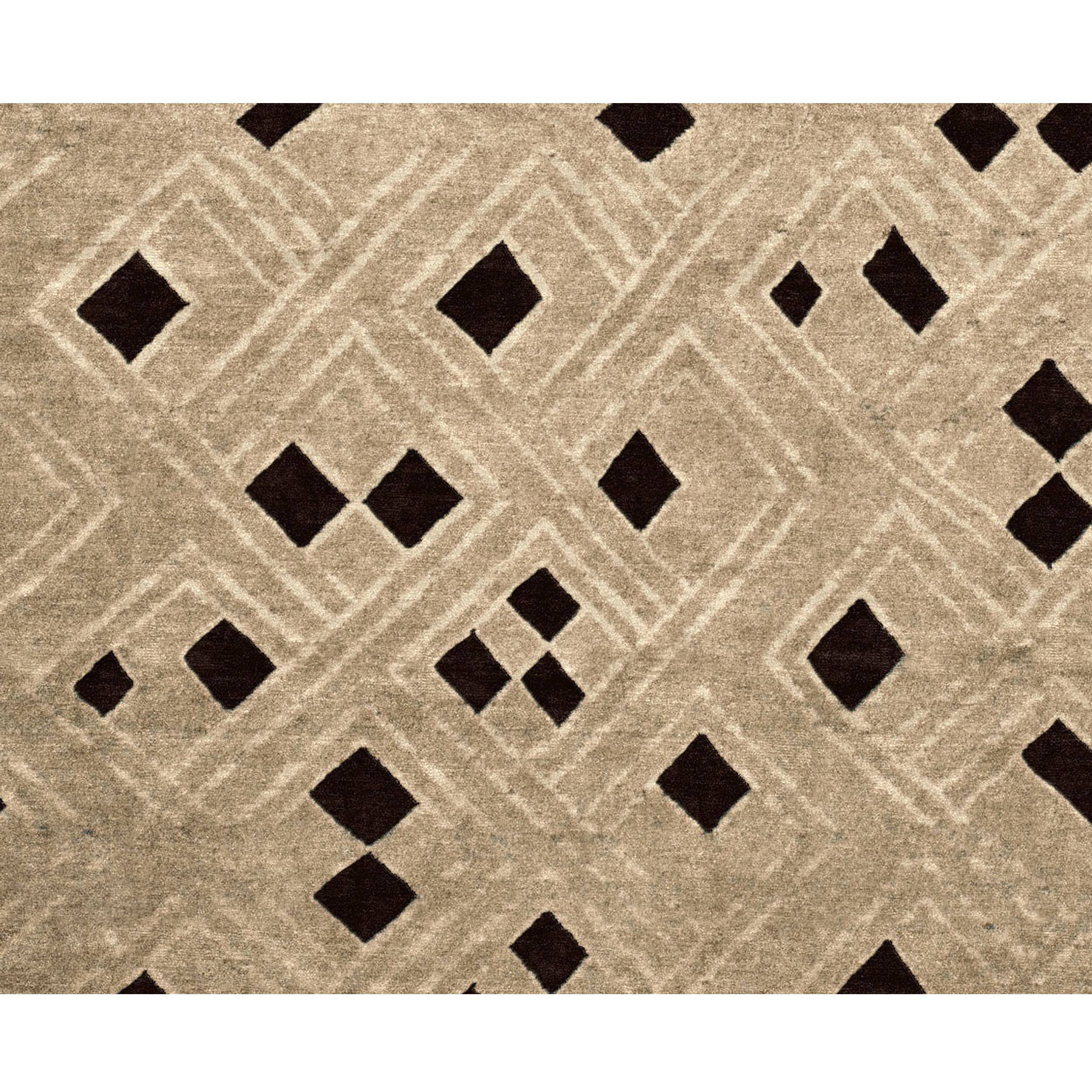 Contemporary Luxury Modern Hand-Knotted African Kota 12x16 Rug For Sale