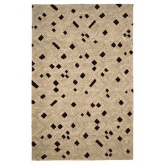 Luxury Modern Hand-Knotted African Kota 12x16 Rug