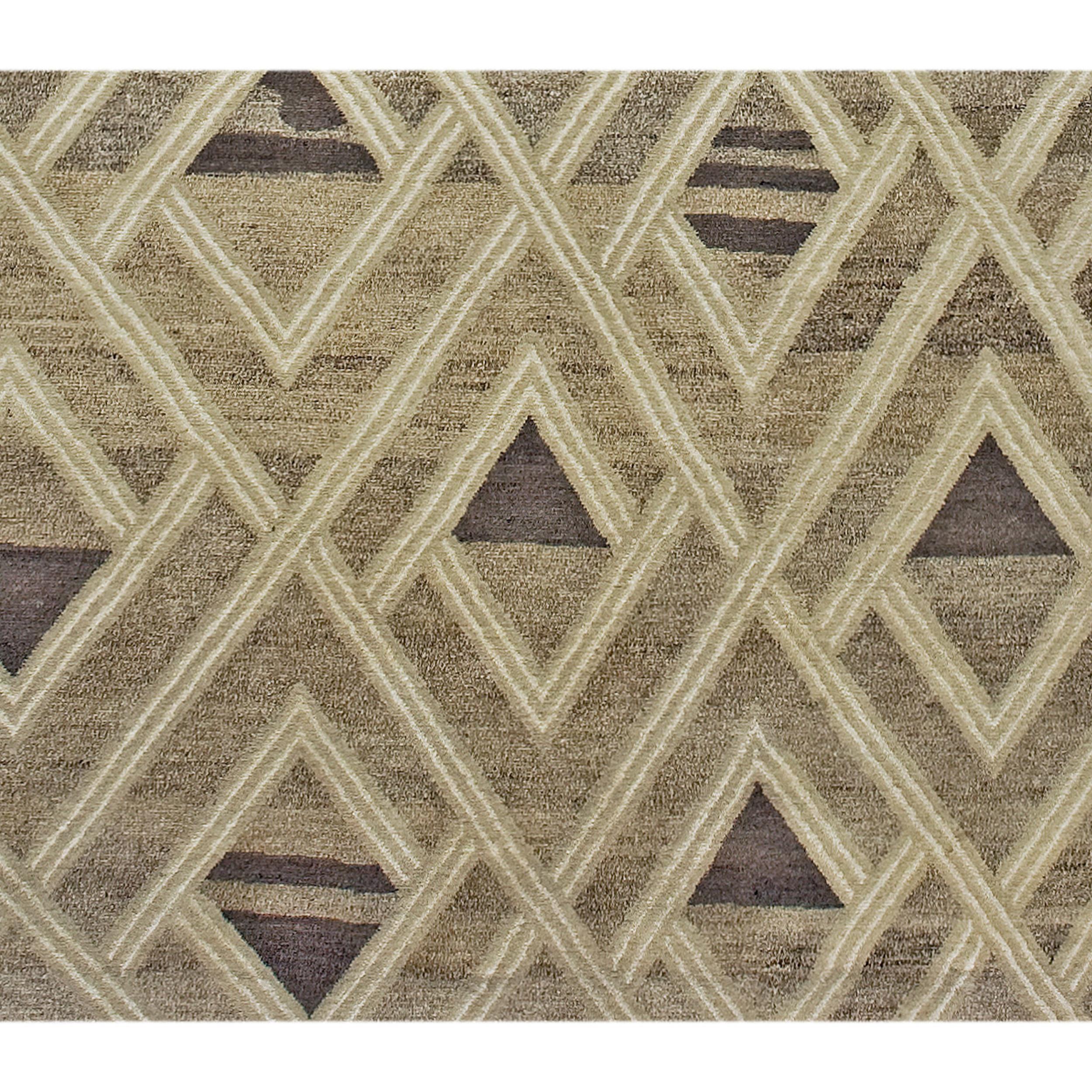 Luxuriöser moderner handgeknüpfter afrikanischer Nalu-Teppich 12x16 (Nepalesisch) im Angebot
