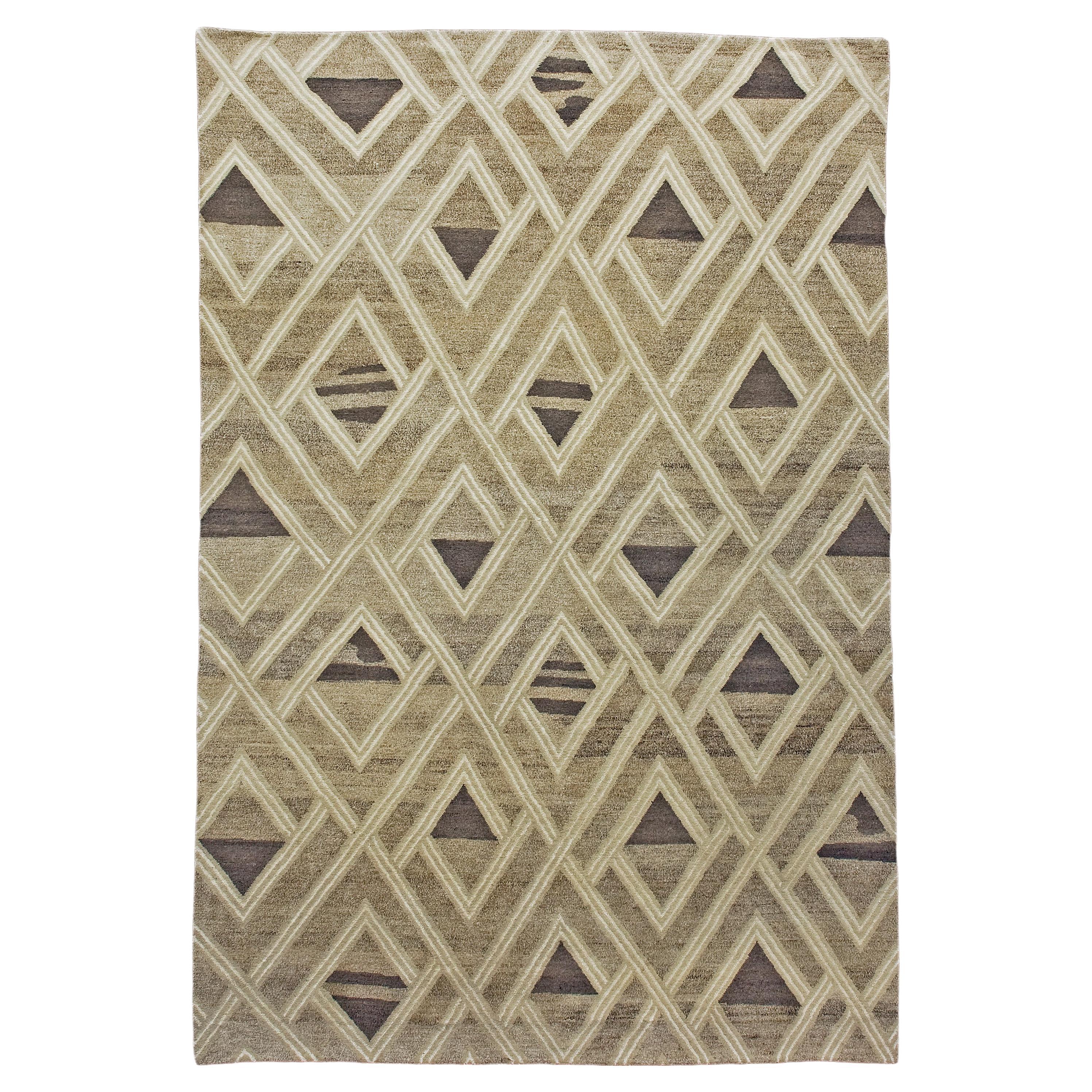 Luxury Modern Hand-Knotted African Nalu 12x16 Rug For Sale