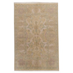 Hand-Knotted Agra Design Rug, Wool, Indian, 6'4 x 9'9