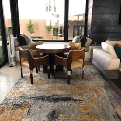 Hand-Knotted Alassio Bamboo Silk Modern Area Rug 9' x 12' India