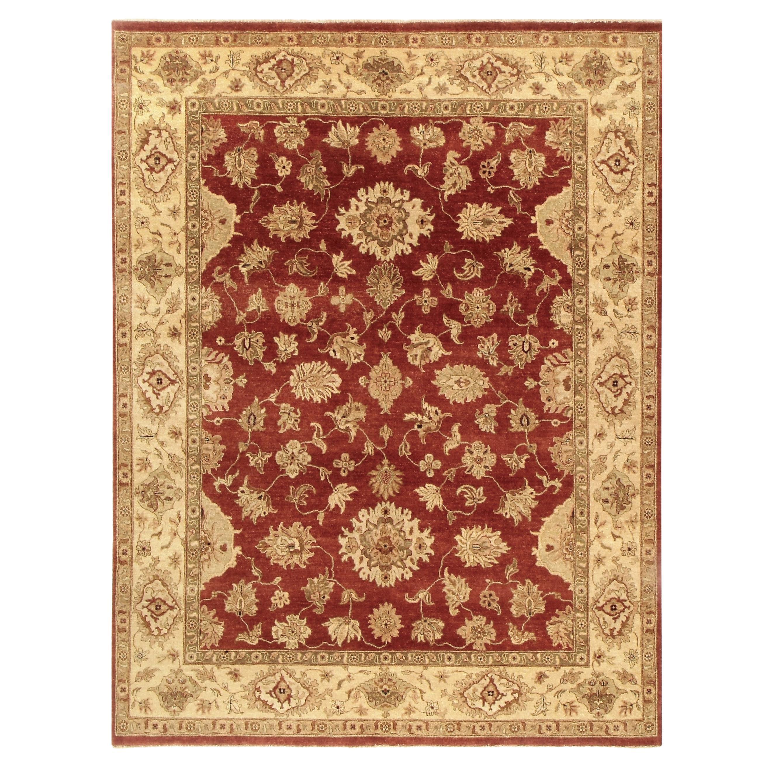 Luxuriöser traditioneller handgeknüpfter Amritsar Mahal Wood Rose/Gold 12x24 Teppich im Angebot