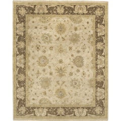 Tappeto di lusso tradizionale annodato a mano Amritsar Mogul Beige/Brown 14x28