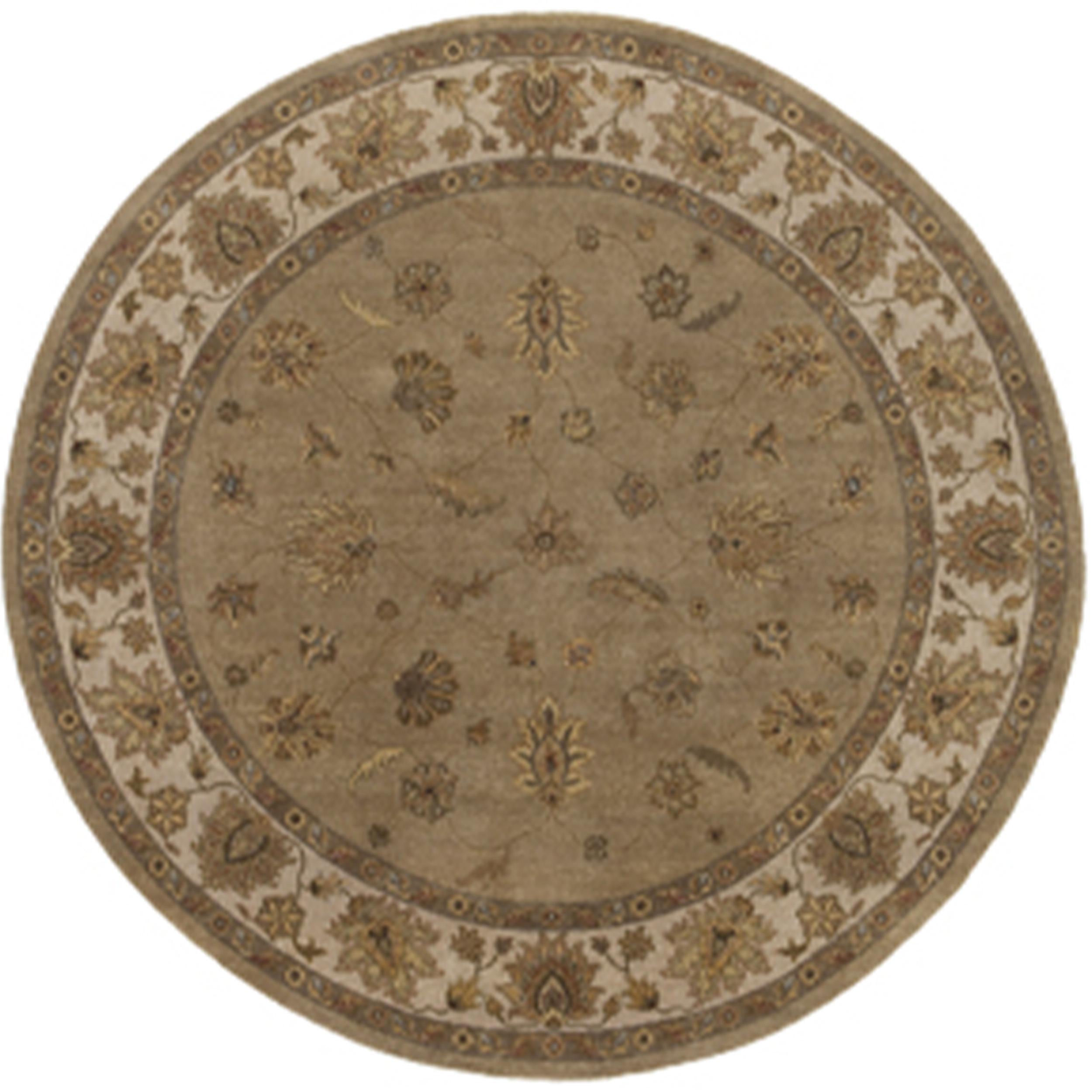 Lujosa Alfombra Tradicional Anudada a Mano Amritsar Oushak Beige/Imarfil 12X12 Redonda Anudado a mano en venta