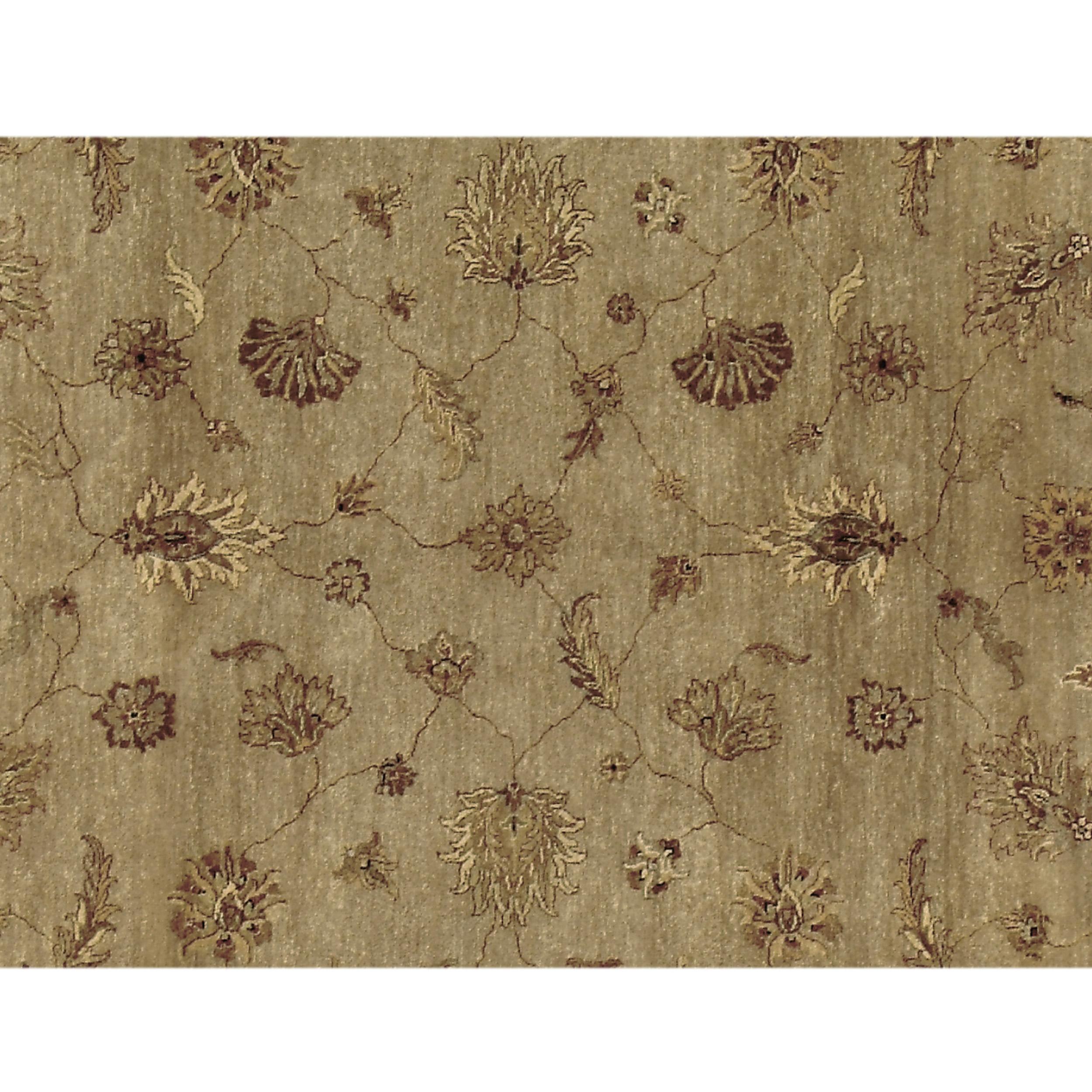 Indian Luxury Traditional Hand-Knotted Amritsar Oushak Beige/Ivory 12X15 Rug For Sale