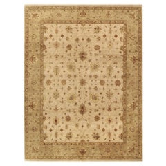 Luxury Traditional Hand-Knotted Amritsar Sultanabad Ivory/Beige 12x24 Rug