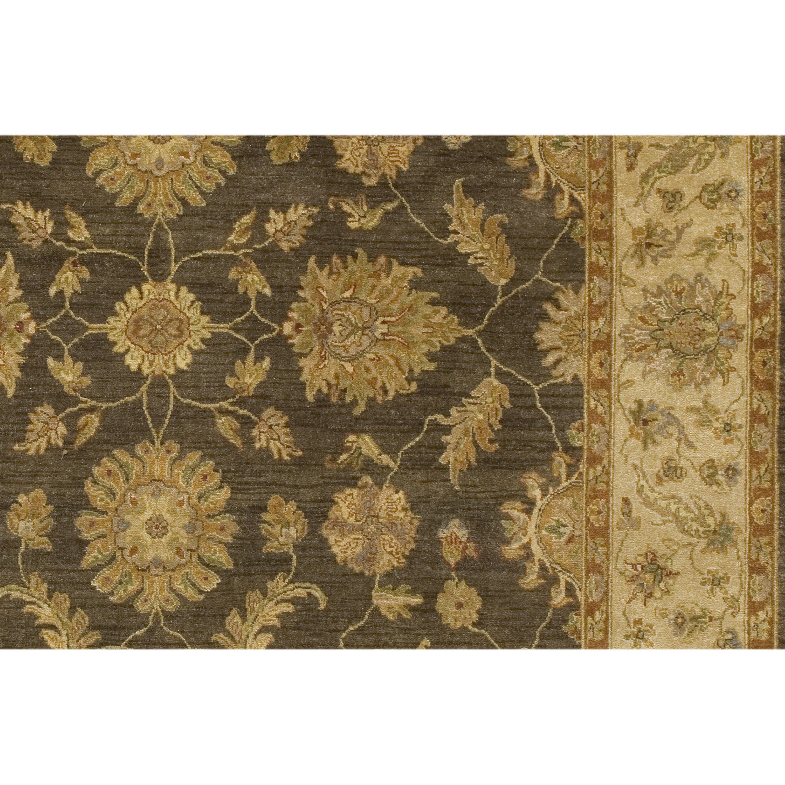 Indian Luxury Traditional Hand-Knotted Amritsar Ziegler Brown/Beige 12x24 Rug For Sale