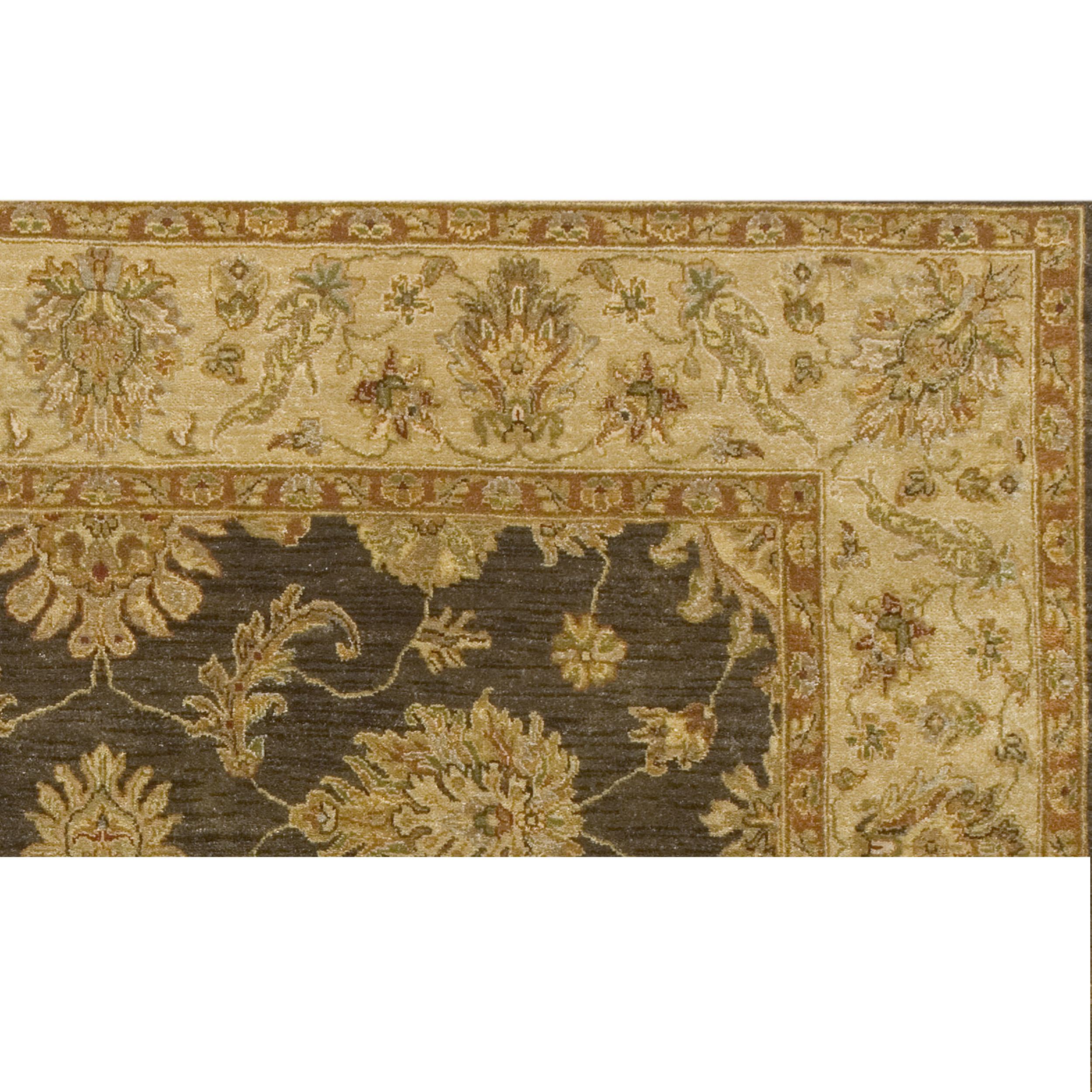 Luxury Traditional Hand-Knotted Amritsar Ziegler Brown/Beige 12x24 Rug In New Condition For Sale In Secaucus, NJ