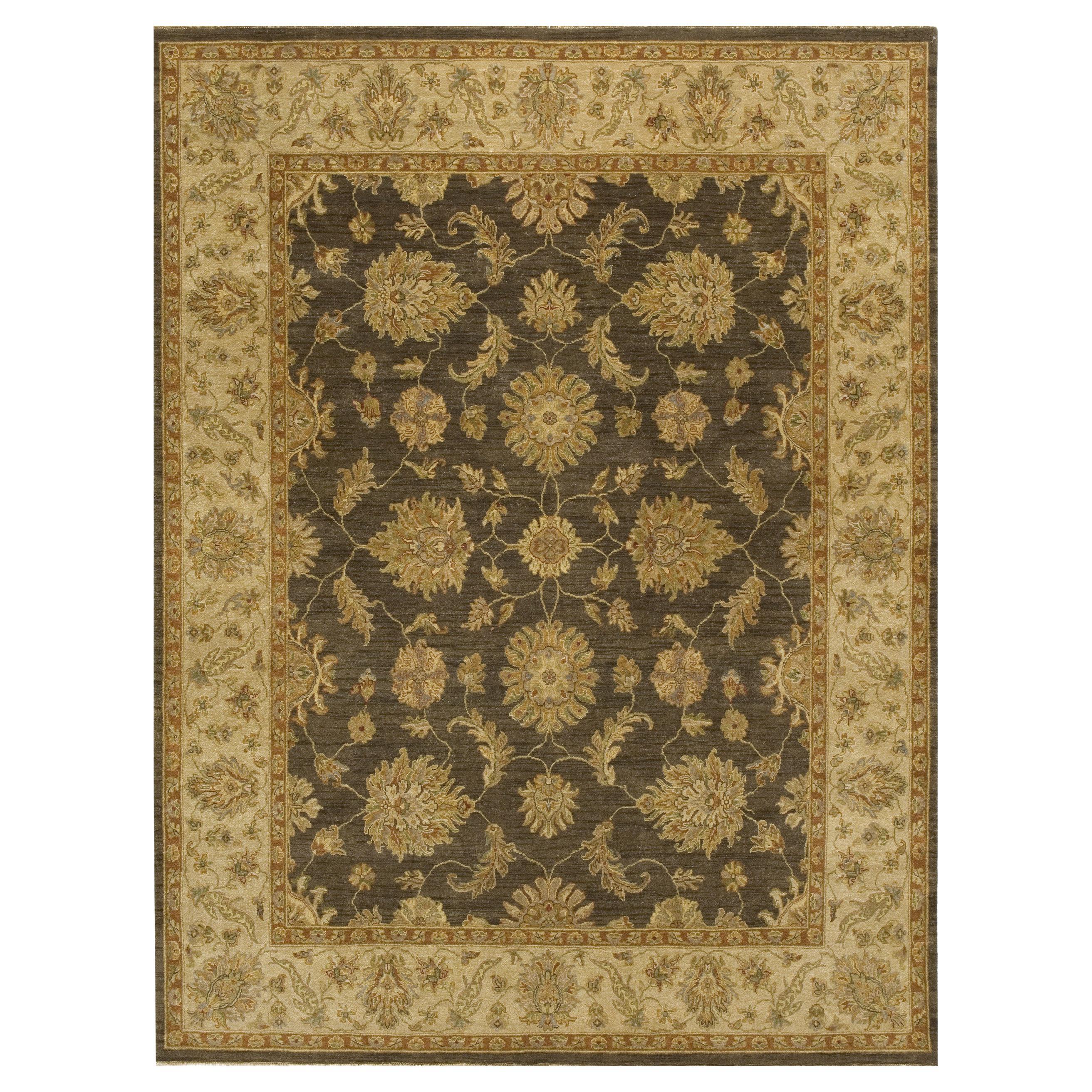 Luxury Traditional Hand-Knotted Amritsar Ziegler Brown/Beige 12x24 Rug For Sale