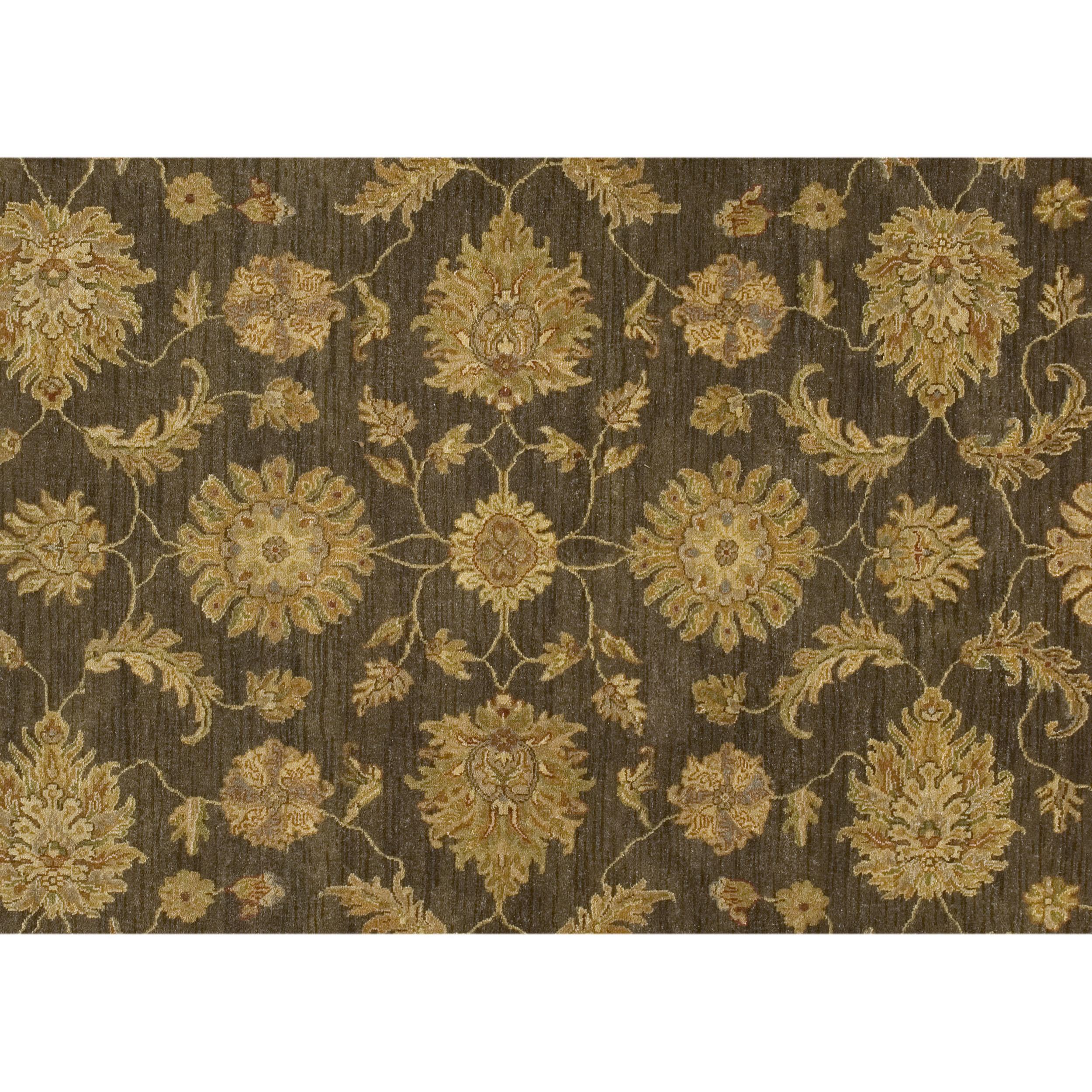 Agra Luxury Traditional Hand-Knotted Amritsar Ziegler Brown/Beige 14x28 Rug For Sale