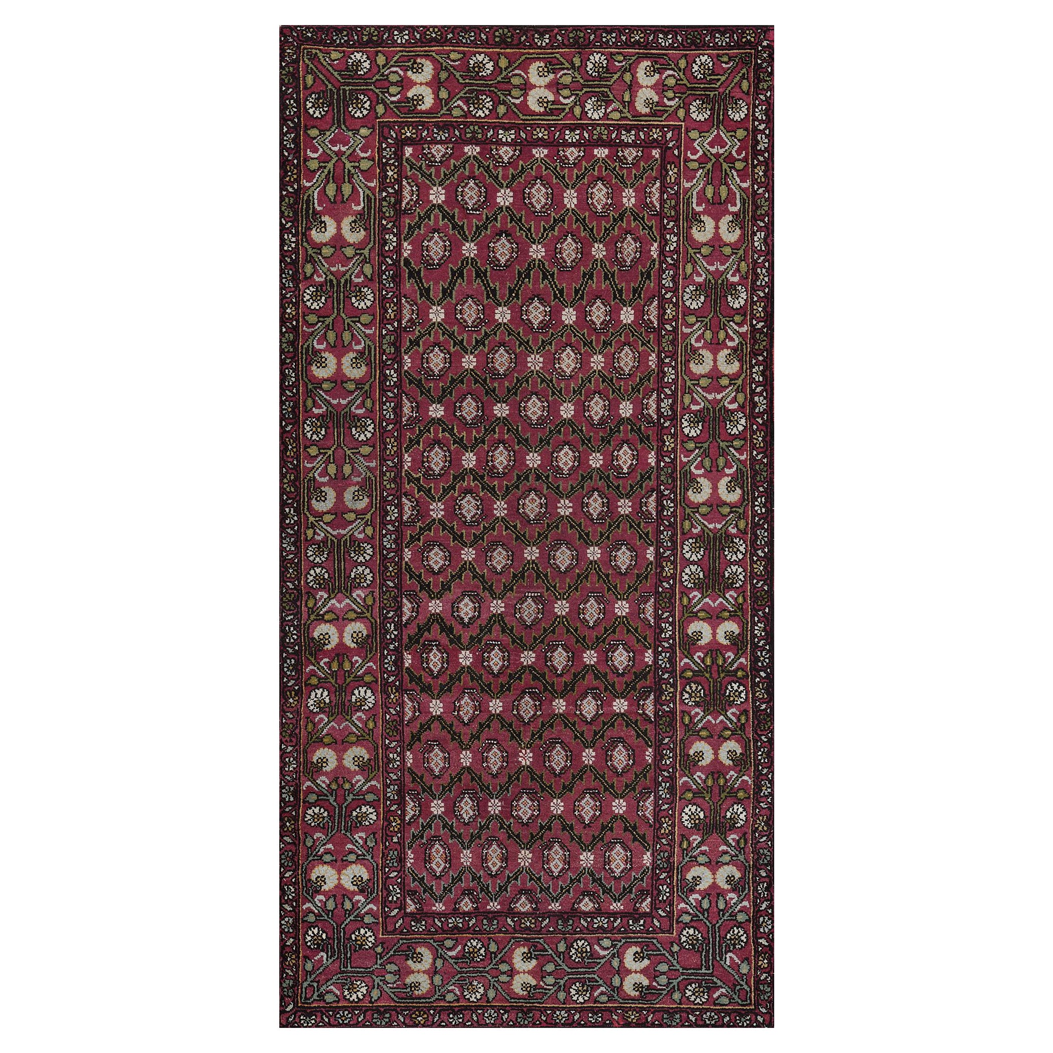 Handgeknüpfter antiker indischer Agra-Teppich von circa 1900
