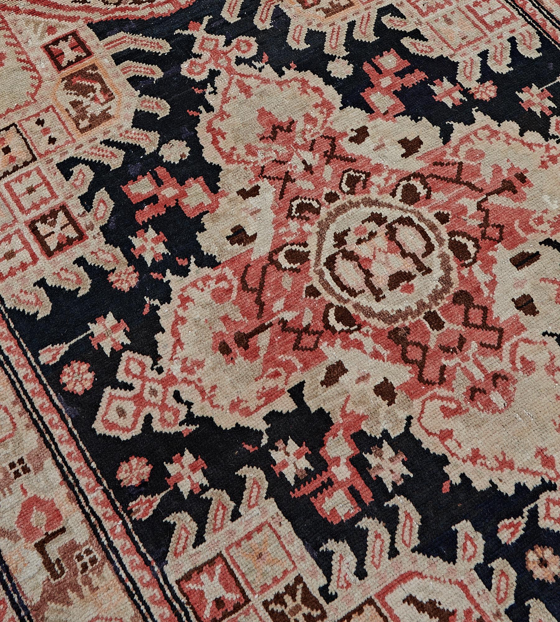 Caucasian Hand-Knotted Antique Circa-1900 Karabah Runner For Sale