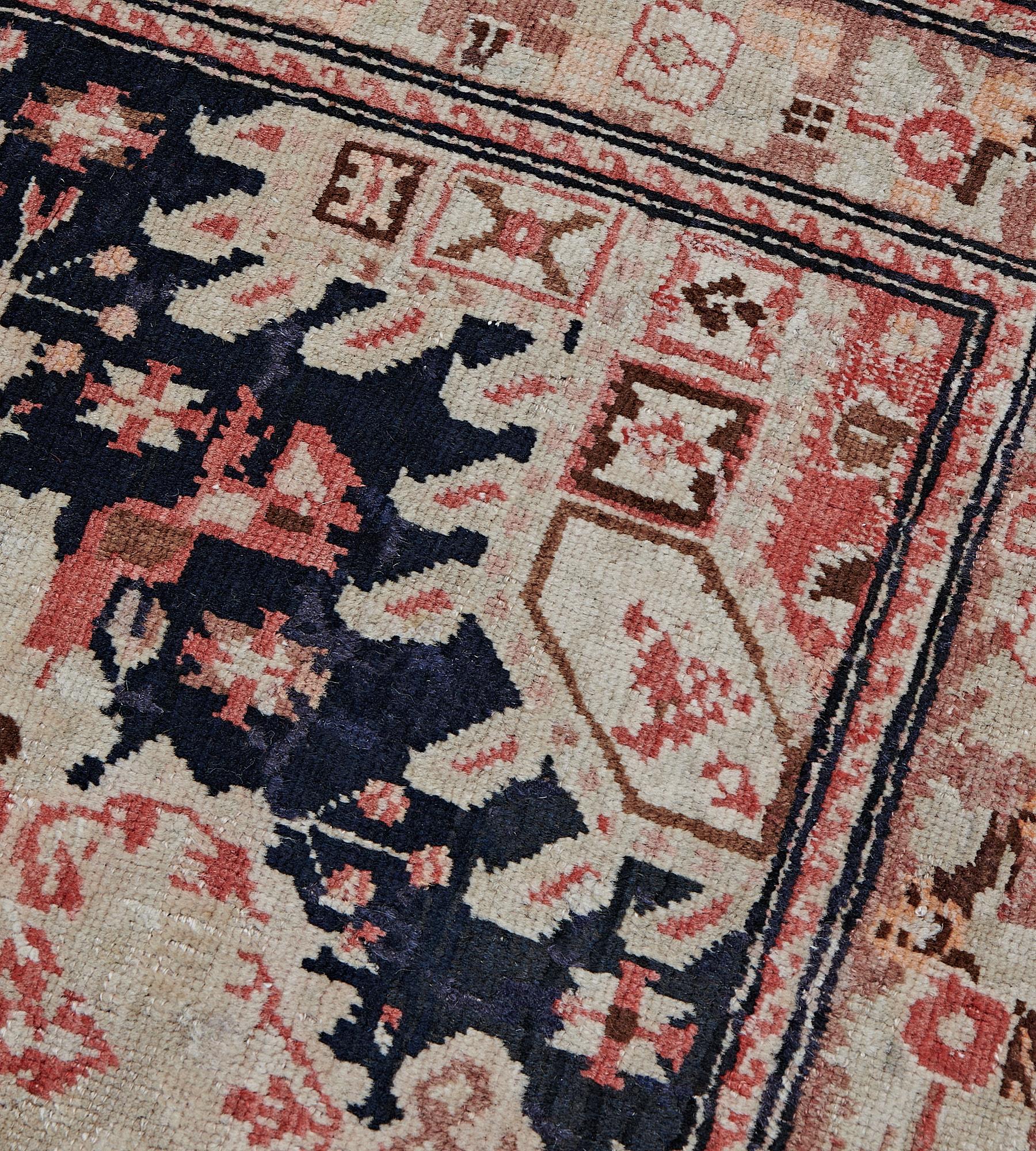 20th Century Hand-Knotted Antique Circa-1900 Karabah Runner For Sale