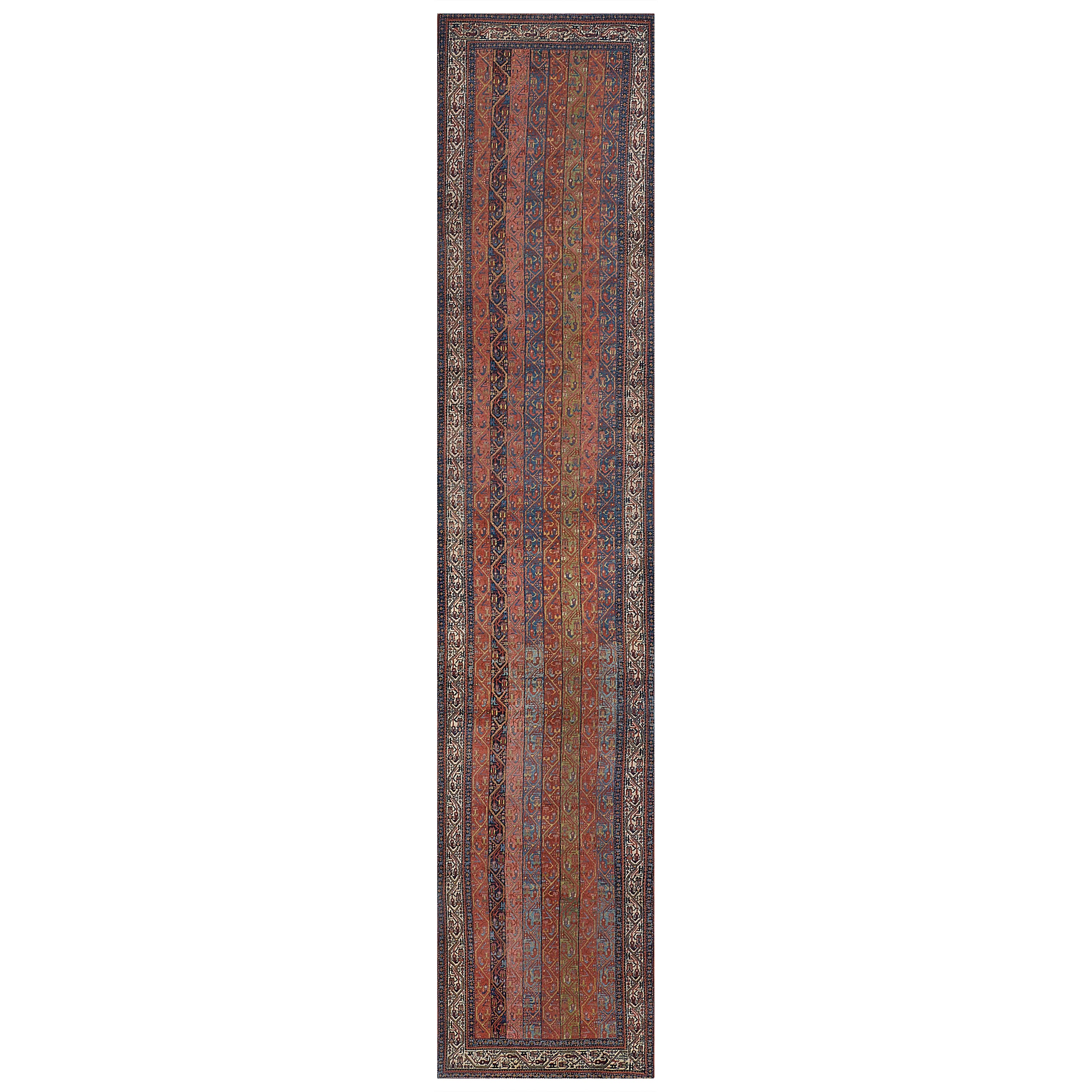 Alfombra Persa Faraghan de Lana Anudada a Mano Antigua Circa-1900 en venta