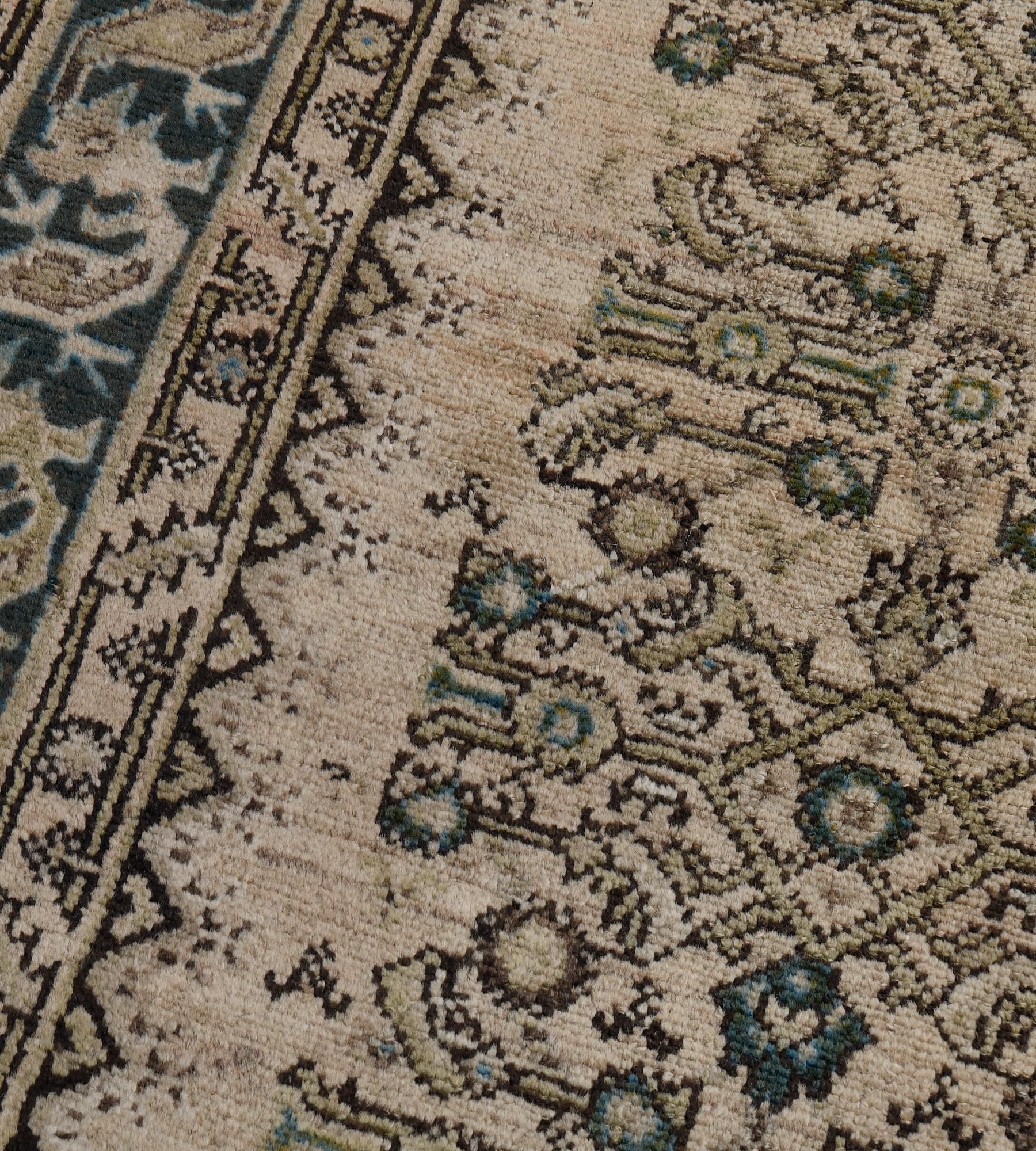 Hand-Knotted Antique Circa-1910 Persian Malayer Rug For Sale 4