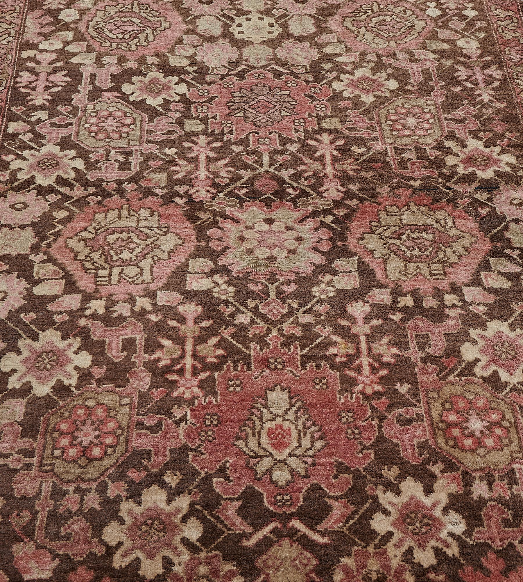 Hand-knotted Antique Circa-1910 Wool Karabagh Runner In Good Condition For Sale In West Hollywood, CA