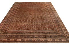 Hand-Knotted Antique Doroksh Persian Rug All Over Pattern