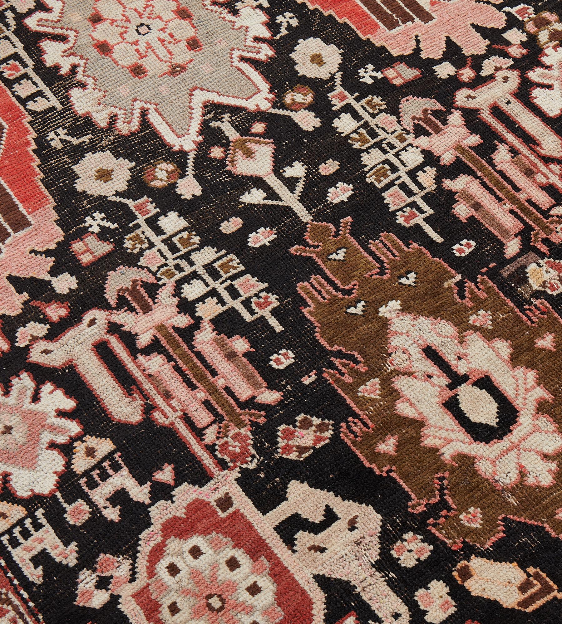 19th Century Hand-Knotted Antique Floral Karabagh Runner, Circa 1890 For Sale