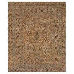 Tapis persan Khorassan floral ancien noué à la main