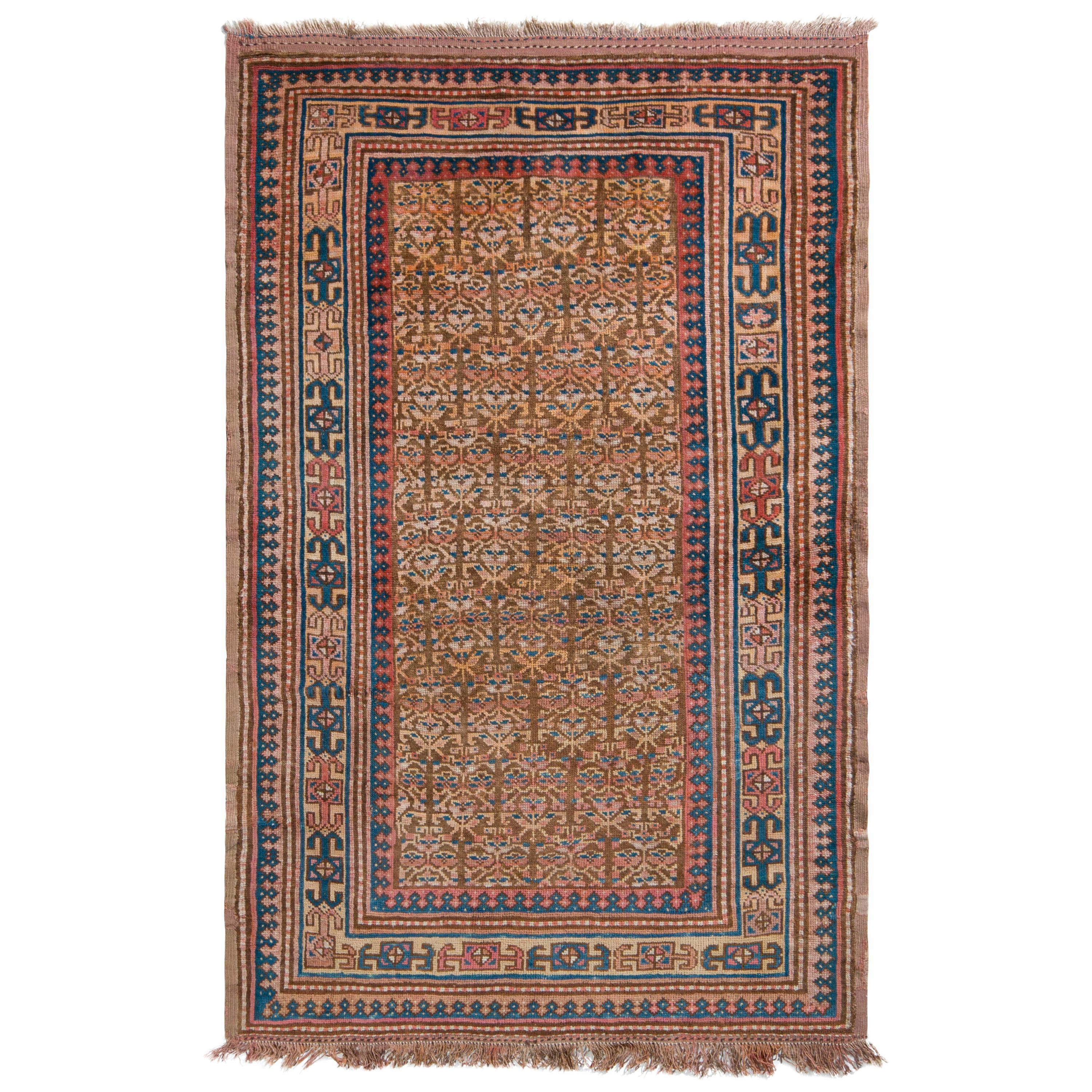 Hand-Knotted Antique Hamadan Rug All Over Geometric Pattern by Rug & Kilim